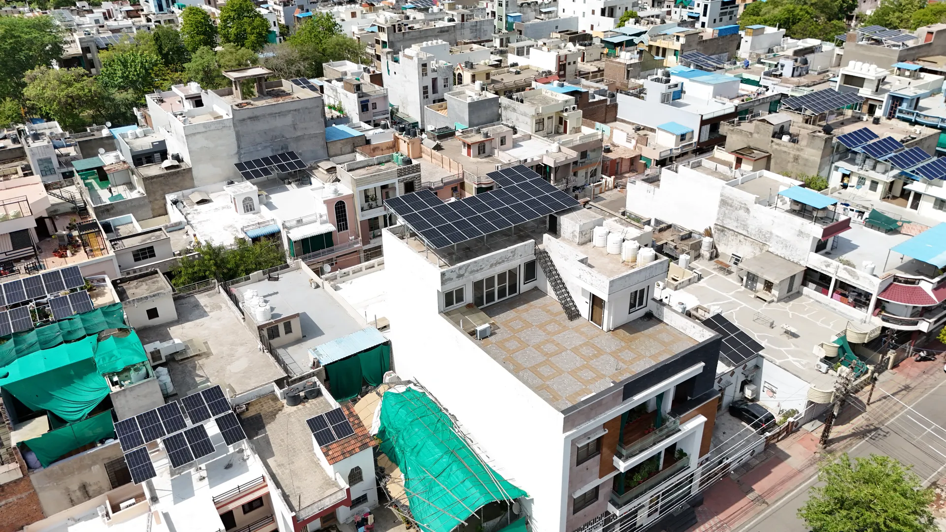 Completed residential rooftop solar